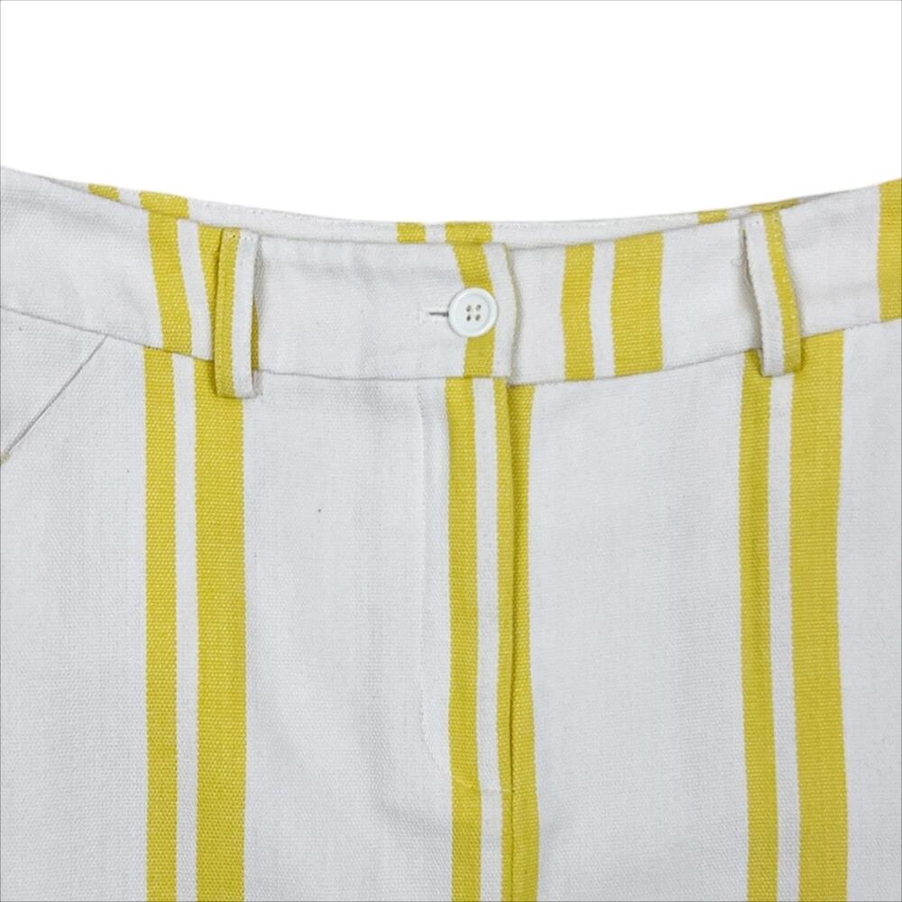 Marie Oliver Keri Denim Mini Skirt White and Yellow Stripes Size 8 - Picture 4 of 5